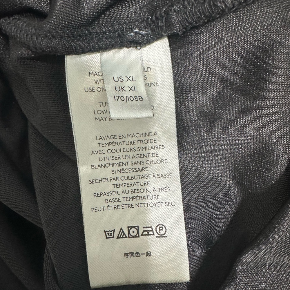 Free People Black Velvet Long Sleeve Top Cowl Neck Rounded Hem Size XL - Picture 5 of 8